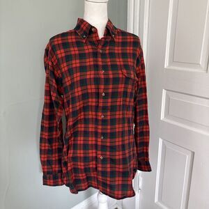 1950s‎ Vintage McGregor Sportswear Flannel Plaid  Shirt Red Mens Medium